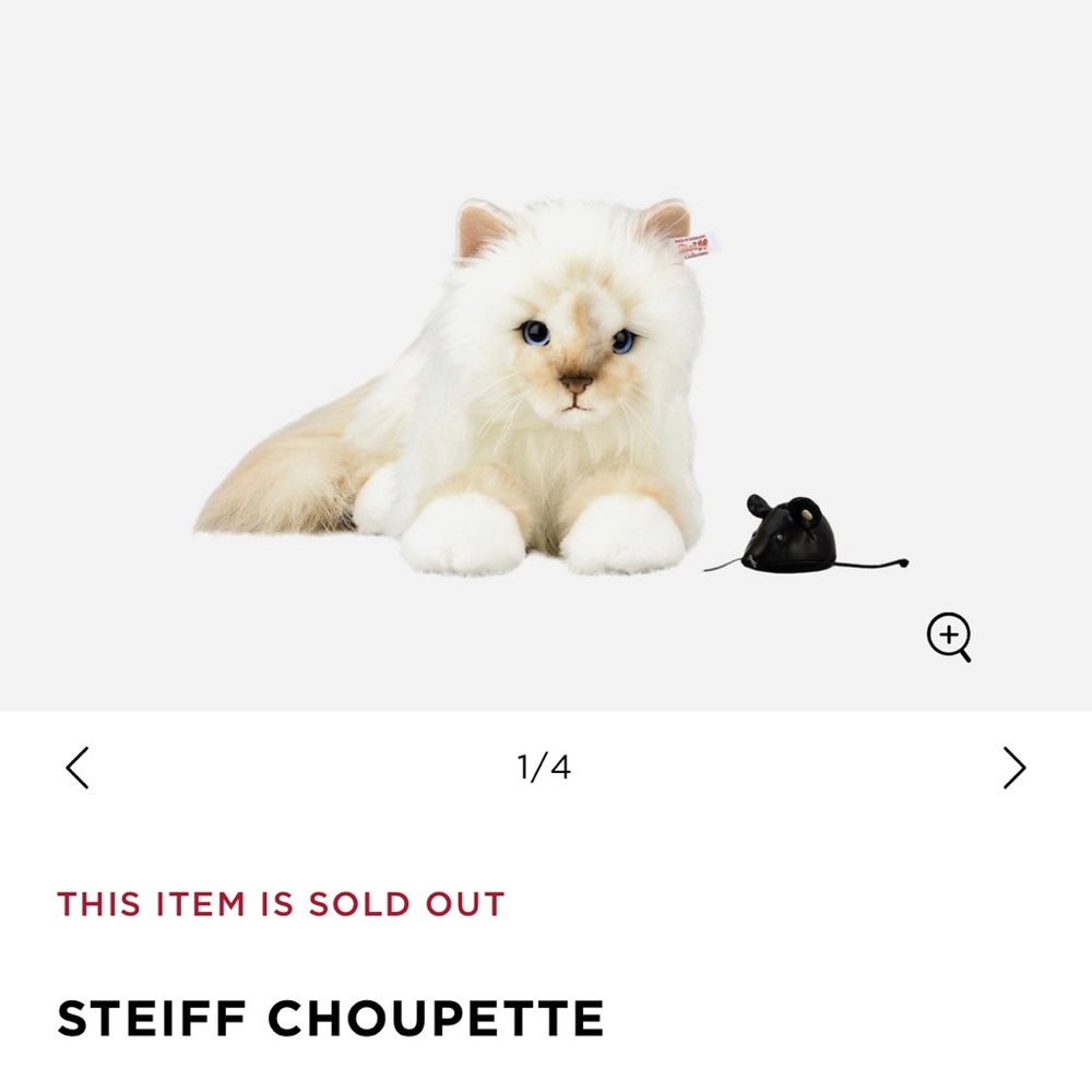 Karl Lagerfeld’s Choupette RARE Steiff Birman Cat